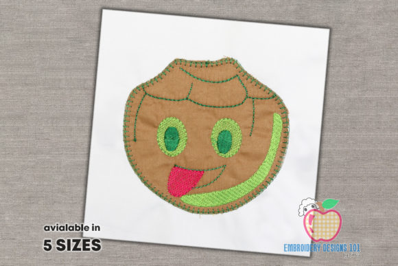 Coconut with the Pink Tongue Applique: A Playful Embroidery Design Review
