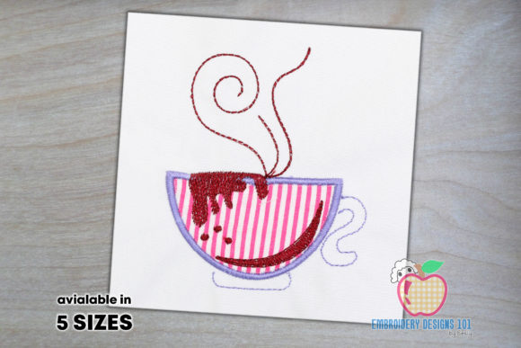Cup with the Hot Coffee Embroidery Design Review