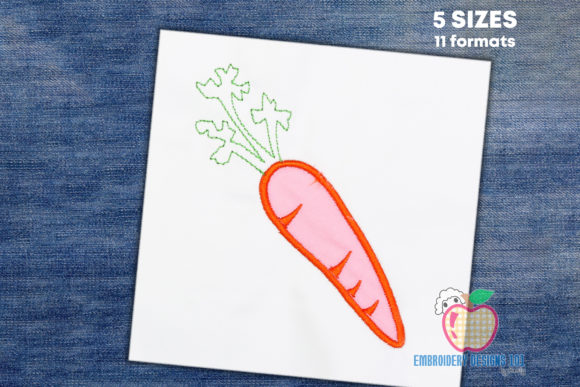 Fresh Orange Carrot Applique: A Seasonal Embroidery Design Review