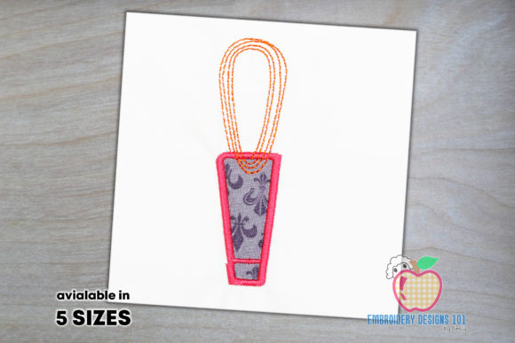 Kitchen Tool Whisk Applique Pattern Review for Apparel Projects